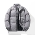 thumbnail image 4 of Parkas acolchadas para hombre, abrigos acolchados con cremallera, chaqueta de plumón para hombre, ropa corta de estilo coreano, ropa de invierno 2024, reseñas de ropa juvenil, 4 of 4