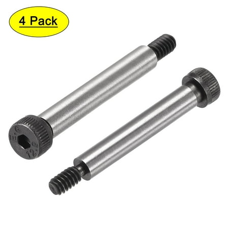 

Uxcell Alloy Steel Socket Head Shoulder Bolts 2 x1/4 Shoulder #10-24 Thread 4 Pack