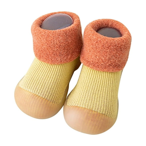 Boys Girls Socks Shoes Toddler WarmThe Floor Socks Non Slip Prewalker Shoes
