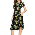 thumbnail image 3 of HAOMEILI Women Casual Short/Long Sleeve Dresses Empire Waist Knee Length Loose Dress with Pockets, 3 of 7