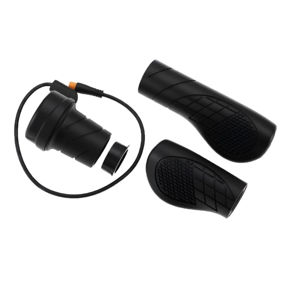 MELIVO Electric Bike Full Twist Throttle Right Handle Throttle 24V 36V 48V 60V 72V with 3 pin Waterproof/SM Connector for EBike or Folding Electric Scooter