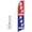 Red/Blue, variant on Buy Here Pay Here Patriotic Super Novo Feather Flag - Complete with 15ft Pole Set and Ground Spike