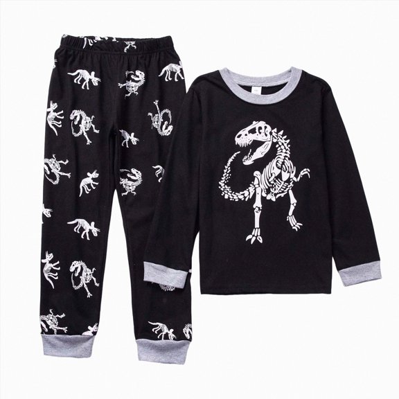 felwors Boys Pajamas Planet Pjs Toddler 2 Piece Sleepwear Kids Clothes Set (5-6 Years,Black)