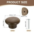 thumbnail image 2 of Uxcell 6 Pack Round Wood Drawer Knob, 1 5/8" Diameter Round Head Dresser Knobs Wooden Knobs with Screws for Furniture Drawer Dresser Wardrobe Cupboard, Walnut, 2 of 6