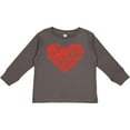 thumbnail image 3 of Inktastic Love, Hearts, Red Hearts, Valentine's Day Girls Long Sleeve Toddler T-Shirt, 3 of 5