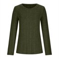 thumbnail image 4 of ZyeKqe Womens Sweaters Long Sleeve Shirts Crewnecl Pullover Tops Solid Color Fall Tunic TopsFashion Clothes, 4 of 6