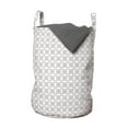 thumbnail image 1 of Geometrical Laundry Bag, Little Stars Pattern in Squares Along Abstract Plus Shapes on Plain Background, Basket with Handles Drawstring Closure for Laundromats, 13" x 19", Multicolor, by Ambesonne, 1 of 4
