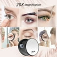 thumbnail image 5 of LQQBOX 20X Magnifying Mirror, 20X Magnifying Mirror Suction Cup and Tweezers, As a Mganifying Makeup Mirror, Pocket Mirror Set for Eyes Makeup 3.39 Inches, Black, 5 of 7