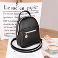 thumbnail image 2 of Women Faux Leather Backpack Solid Color Mini Shoulder Bag Mini Phone Backpack, 2 of 10