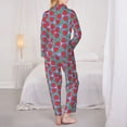 thumbnail image 3 of Bingfone Womens Pajama Sets Hand Drawn Strawberry Print,Long Sleeve Loungewear Pajamas Set-X-Large, 3 of 8