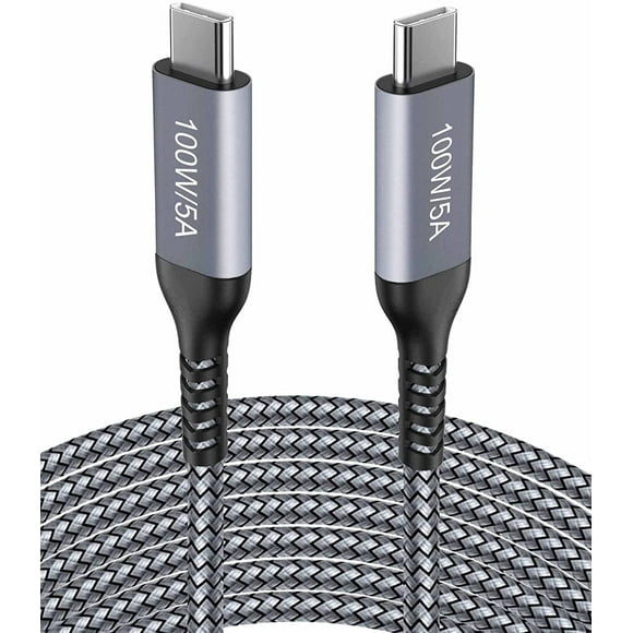 shiyou-100W USB C to USB C Cable 10FT, Long Nylon USB 2.0 Type C Fast Charging Cord for MacBook Pro/Air, iPad Air/Pro, Samsung Galaxy S22 S21 S20 Note 20 10/Z Fold 3, Pixel 6 Pro, iMac,Switch, OnePlu