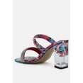 thumbnail image 3 of Krypton Marble Print Clear Block Heel Sandals, 3 of 10