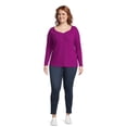 thumbnail image 2 of Terra & Sky Plus Size Sweetheart Rib Top, 2-Pack, 2 of 5