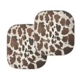 thumbnail image 3 of KUIFORTI Cow Print Car Sun Shade Windshield Funny Car Shades for Front Windows, Reusable Auto Sunshades for Most Sedans SUV and Trucks, Brown, 3 of 5