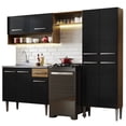 thumbnail image 1 of Cocina Integral 229cm con Fregadero Emilly Madesa 10 Marrón/Negro, 1 of 10
