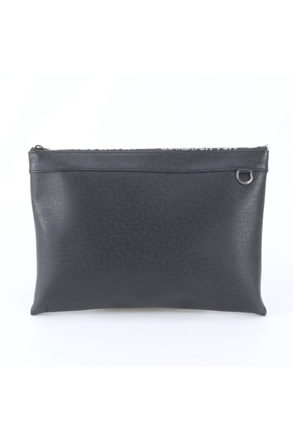 Pre-Owned Louis Vuitton Taiga Pochette Apollo M30086 Leather Second Bag Clutch Black Men's