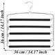 thumbnail image 2 of Estante de jeans, perchas para pantalones, colgador multicapa, soporte de armario metálico antideslizante para ahorrar espacio para abrigos, bufandas, camisas, pantalones, corbatas (plata) Feliz Sencillez, 2 of 5