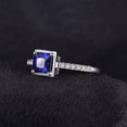 thumbnail image 5 of Jewelrypalace Square 0.9ct Created Blue Sapphire Solitaire Engagement Ring 925 Sterling Silver, 5 of 6