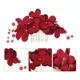 thumbnail image 2 of Flores Rojas Tocado De Novia, Horquilla De Cristal, 2 of 4
