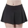 thumbnail image 5 of Sakmal Ruffle Skorts for Woman Black Tennis Gym Mini 3 Inch Inseam Summer Solid Skorts, 5 of 5