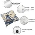 thumbnail image 4 of SHANXI Decorative Square Pillowcase Cushion Case Dutch Landmarks Holland Pillows Cover Cute Sailboat Outside 18x18in, 4 of 5