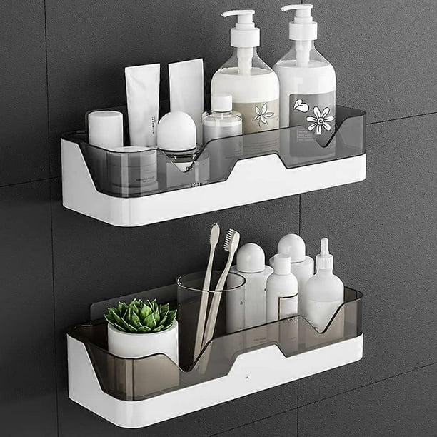 Set of 2 Shower Shelf, No Drilling Shower Caddy, Wall Mounted Shower Organizer Storage Baskets for Bathroom/Kitchen