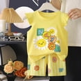 thumbnail image 2 of HCNTES Toddler Kid Baby Girl Shorts Outfit Short Sleeve Leopard Vest Top Print Pants Summer Clothing Set, 2 of 4
