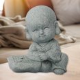 thumbnail image 4 of Estatua de Buda Monje Lindo de Resina Sunnimix Jugar Ajedrez 5x3x6cm, 4 of 8