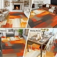 thumbnail image 6 of 6x9 Area Rugs for Living Room, Burnt Orange Brown Non Slip Area Rugs for Kitchen Bedroom Entryway, Farmhouse Ombre Abstract Mottled Art Washable Carpet Runner Rug Floor Mats for Bedroom Home Decor, 6 of 9