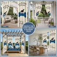 thumbnail image 5 of 1 Panel Outdoor Curtains for Patio Waterproof 54"x108" Blue Black Buffalo Checkered Weatherproof Privacy Outsides Curtains, Bones Cute Dogs Pets Grommet Thermal Drapes for Cabana Porch Pergola, 5 of 8
