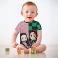 thumbnail image 2 of Kamado Nezuko Baby Romper Short Sleeve Bodysuits Soft Rompers Summer Clothes One-Piece Jumpsuits Outfits 0-3M, 2 of 7