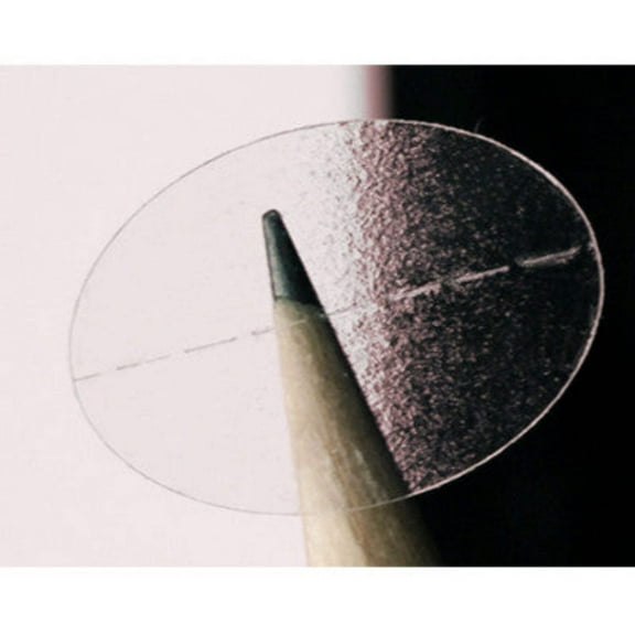 3/4" x 1" Clear Oval Wafer Seals: 5,000/Roll - Pef. Non-Perf.