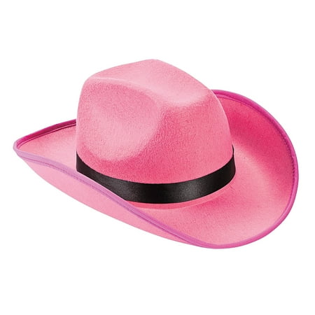 Fun Express - Hot Pink Cowboy Hat - Apparel Accessories - Hats - Cowboy Hats - 1 Piece