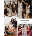 thumbnail image 4 of Conjunto de pijama Anjue B-White para mujer con botones, talla XL, 4 of 5