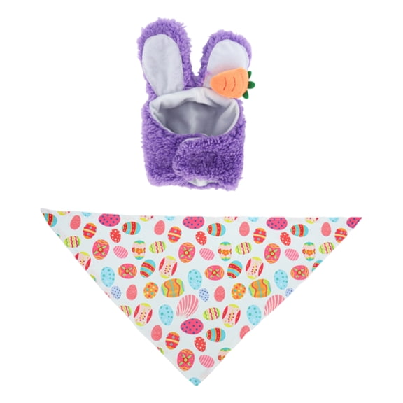 Easter Party Porch Goose Costume, Pet Clothing Set for Dogs and Cats, Holiday Decoration Outfit, Purple