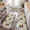 thumbnail image 2 of Gray Highland Cow Bathtub Sunflower Pattern Kitchen Rugs Sets Of 3,Kitchen Runner Rugs Non Skid Washable,Decorative Kitchen Floor Mats for Kitchen,Sink,Laundry,17"x30"+ 17"x47" + 17"x59", 2 of 6