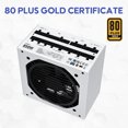 thumbnail image 6 of Vetroo 850W Power Supply Dual PCIe 5.1 ATX 3.1 Ready, 80 Plus Gold Full Modular, Quiet Operation with 120mm FDB Fan, 10-Year Warranty - White, 6 of 10
