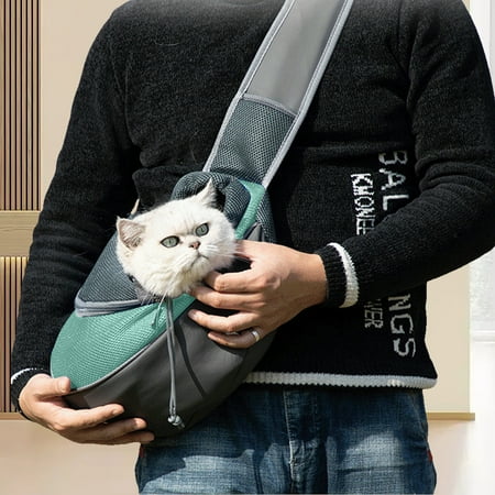 Pet Dog Sling Breathable Mesh Portable Travel Pet Sling Shoulder Bag With Adjustable Shoulder Strap For Small Dogs Cats Puppy