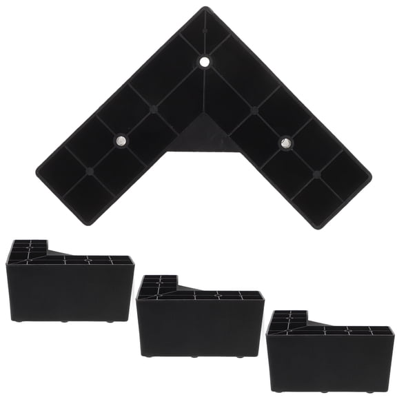 Pawsdot Black Plastic Furniture Risers Lightweight for Storage Space