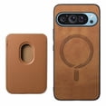 thumbnail image 5 of Vintage PU Leather Magnetic Back Case Cover for Google Pixel 9 Pro XL, Detachable Card Slot Portable Design Magsafe Anti-drop Shockproof 2 In 1 Phone Case Cover for Google Pixel 9 Pro XL, Brown, 5 of 11