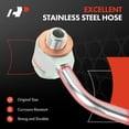 thumbnail image 5 of A-Premium Turbocharger Coolant Line Compatible with Chevrolet Equinox 2018-2020, Malibu, Traverse, Camaro & GMC Terrain & Cadillac CTS, ATS, CT6 & Buick Regal, Envision, Regal Sportback TourX, 5 of 5