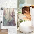 thumbnail image 6 of Coolnut Hand Towels Purple White Flower Print, Cotton Bath Towels Drying Face Hands Body Thin Water Absorbent Lightweight Quickdry Washcloth for Bathroom Ktichen Travel Gym 2 PCS 16×28 in, 6 of 6