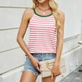 thumbnail image 4 of Womens Tops Womens Tank Top Summer Sleeveless Tees Striped Color Block Shirt Casual Loose Fit Pullover Tunic Blouse Shirts for Women, 4 of 6