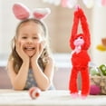 thumbnail image 3 of Happy Easter Plush Hanging Monkey 13.5in, Animal Soft Plush Toy for Kids Girls Boys Spring Birthday Party Favor & Gift Basket Home Living Room Car Decor Set of 3 (Red) CUSTOM Storage Carrier, 3 of 7