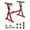 Red, variant on Z-Style Keyboard Stand, Adjustable Height & Width Piano Riser for 54-88 Key Digital Pianos, MIDI Keyboards, Portable Folding Music Stand with Heavy-Duty 250LB Capacity