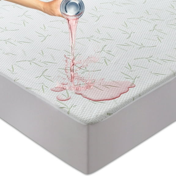 Waterproof Mattress Protector Fitted Deep Pocket Bamboo Pad Bed Cover Up To 16"