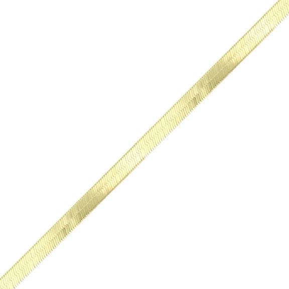 Brilliance Fine Jewelry 10K Yellow Gold DC Flex Herringbone Chain Necklace, 18"