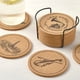 thumbnail image 3 of Posavasos de corcho, 12 juegos resistentes al calor e impermeables con soportes de metal, los mejores posavasos redondos naturales reutilizables para mesas de cristal de bar., 3 of 5