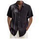 thumbnail image 1 of Designer Spring Summer Men's Casual Cotton Solid Color Short Sleeve Shirts Loose Shirts XL, 1 of 4
