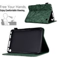 thumbnail image 2 of SaniMore Case for Fire 7" 12th Gen 2022, PU leather Embossed Tree with Auto Sleep/Wake Pen Holder Card Slots Anti-slip Strip Flip Folio Wallet Business Cover, Green, 2 of 9